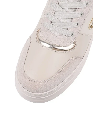 Жіночі черевики LIU JO шкіряні молочного кольору з підкладкою зі штучного хутра (BF4033 PX530 S1185) - фото 6 - Miraton