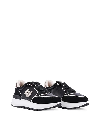 Жіночі кросівки LIU JO замшеві чорні (BF4049 PX102 S1077) - фото 3 - Miraton