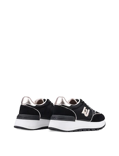 Жіночі кросівки LIU JO замшеві чорні (BF4049 PX102 S1077) - фото 4 - Miraton