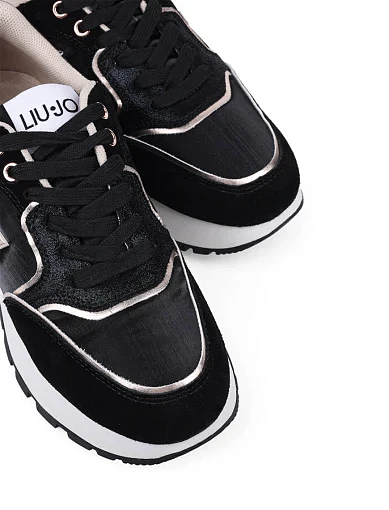 Жіночі кросівки LIU JO замшеві чорні (BF4049 PX102 S1077) - фото 5 - Miraton