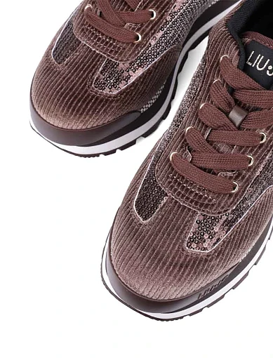 Жіночі кросівки LIU JO тканинні коричневі (BF4053 TX432 S1801) - фото 5 - Miraton