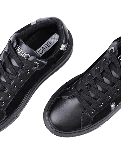 Жіночі кеди LIU JO шкіряні чорні (BF4061 PX230 22222) - фото 5 - Miraton