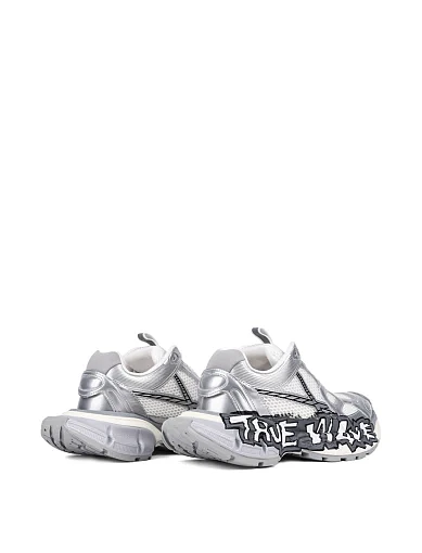 Жіночі кросівки MIRATON шкіряні срібного кольору (1819-5) - фото 4 - Miraton