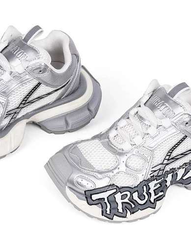 Жіночі кросівки MIRATON шкіряні срібного кольору (1819-5) - фото 5 - Miraton