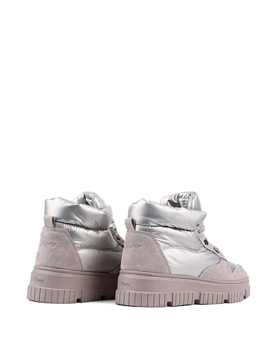 Жіночі черевики S.Oliver замшеві бежеві з підкладкою з текстилю (5-26250-41-403) - фото 4 - Miraton