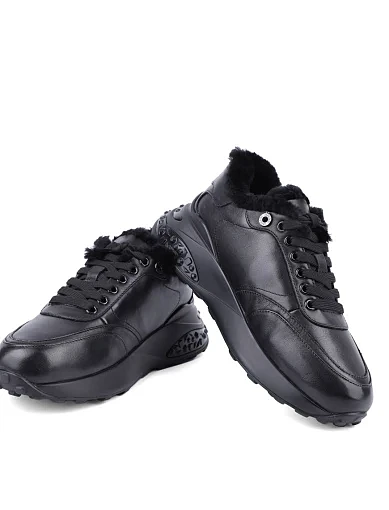 Жіночі кросівки Attizzare шкіряні чорні (806-A13M) - фото 2 - Miraton