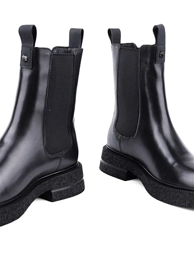 Жіночі черевики Attizzare шкіряні чорні з підкладкою з натурального хутра (A2405-Z712M ОЗ-24-25) - фото 2 - Miraton