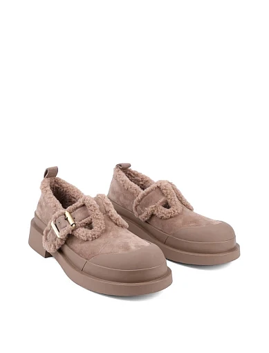 Жіночі туфлі Attizzare велюрові бежеві (A2431-W01) - фото 4 - Miraton