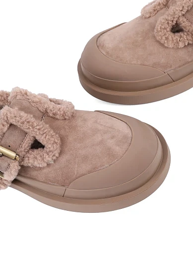 Жіночі туфлі Attizzare велюрові бежеві (A2431-W01) - фото 5 - Miraton