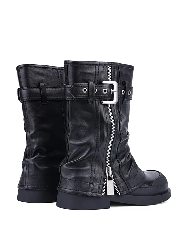 Жіночі черевики MIRATON шкіряні чорні з підкладкою з байки (A2460-Z911R) - фото 4 - Miraton