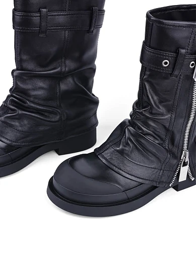 Жіночі черевики MIRATON шкіряні чорні з підкладкою з байки (A2460-Z911R) - фото 5 - Miraton