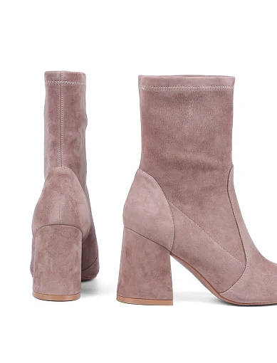 Жіночі черевики Attizzare велюрові бежеві з підкладкою з байки (2383-0703-2) - фото 2 - Miraton