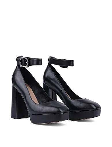 Жіночі туфлі MIRATON шкіряні чорні (108-6-1) - фото 2 - Miraton