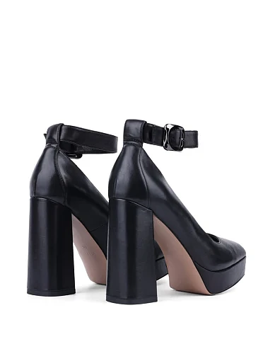 Жіночі туфлі MIRATON шкіряні чорні (108-6-1) - фото 3 - Miraton