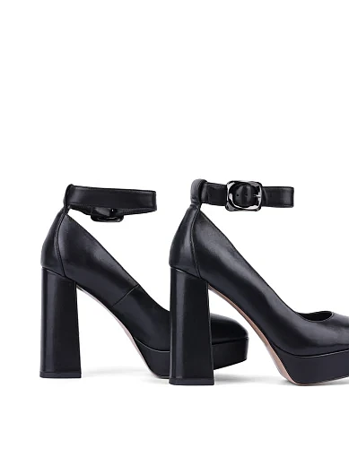 Жіночі туфлі MIRATON шкіряні чорні (108-6-1) - фото 4 - Miraton