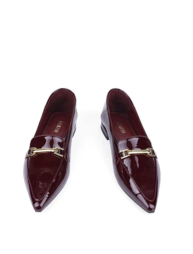 Жіночі сліпери MIRATON лакові бордові (2408-4-1) - фото 3 - Miraton