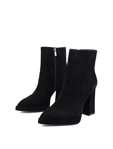 Жіночі черевики Attizzare велюрові чорні з підкладкою з байки (2531-0502) - фото 3 - Miraton