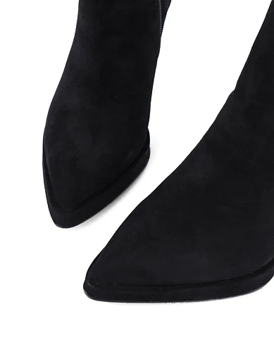 Жіночі черевики Attizzare велюрові чорні з підкладкою з байки (2531-0502) - фото 5 - Miraton