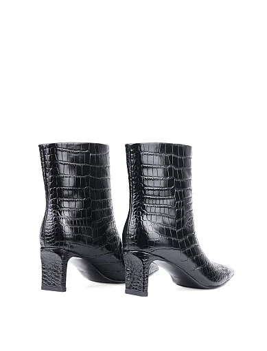 Жіночі черевики MIRATON шкіряні чорні з підкладкою з байки (2546-0704-1R) - фото 4 - Miraton