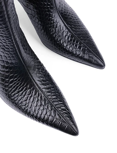 Жіночі черевики MIRATON шкіряні чорні з підкладкою з байки (2546-0704-1R) - фото 5 - Miraton