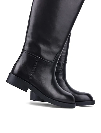 Жіночі чоботи Attizzare шкіряні чорні з підкладкою з повсті (2569-1701-1BM) - фото 2 - Miraton