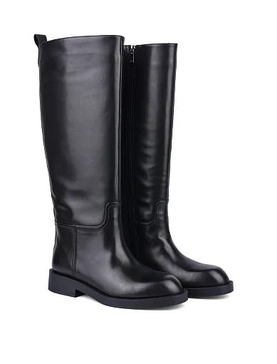 Жіночі чоботи Attizzare шкіряні чорні з підкладкою з повсті (2569-1701-1BM) - фото 3 - Miraton