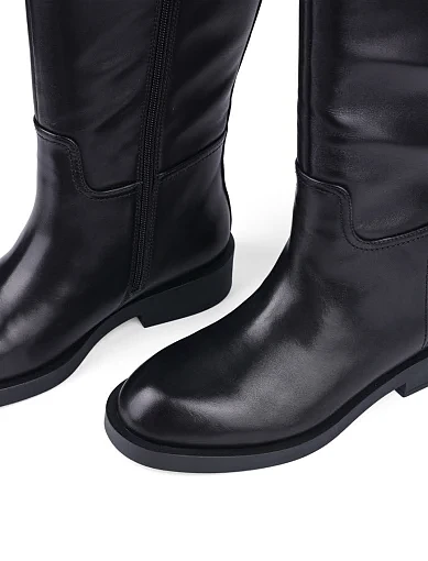 Жіночі чоботи Attizzare шкіряні чорні з підкладкою з повсті (2569-1701-1BM) - фото 5 - Miraton