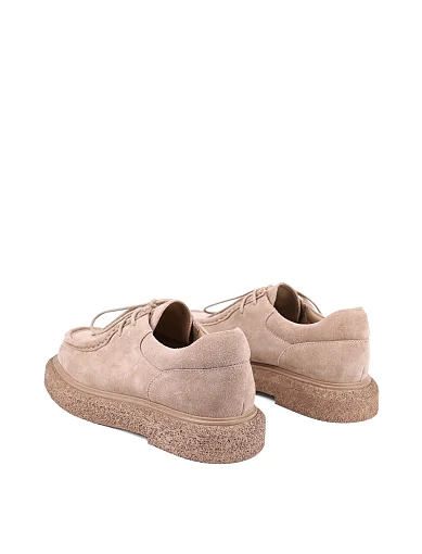 Жіночі туфлі MIRATON велюрові бежеві (2595-1-2) - фото 3 - Miraton