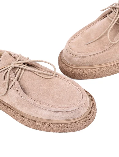 Жіночі туфлі MIRATON велюрові бежеві (2595-1-2) - фото 5 - Miraton