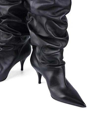 Жіночі ботфорти Strategia шкіряні чорні (A5753) - фото 3 - Miraton