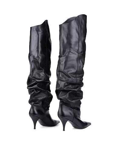 Жіночі ботфорти Strategia шкіряні чорні (A5753) - фото 5 - Miraton