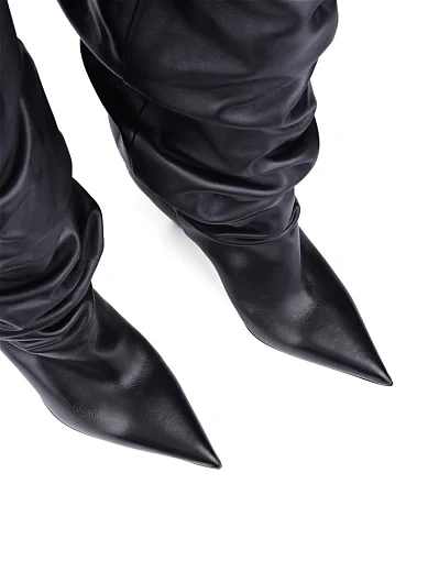 Жіночі ботфорти Strategia шкіряні чорні (A5753) - фото 6 - Miraton