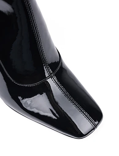 Жіночі черевики MIRATON лакові чорні з підкладкою з натуральної шкіри (L2317-3) - фото 6 - Miraton