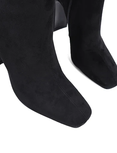 Жіночі ботфорти MIRATON велюрові чорні з підкладкою з натуральної шкіри (L2317-5) - фото 5 - Miraton
