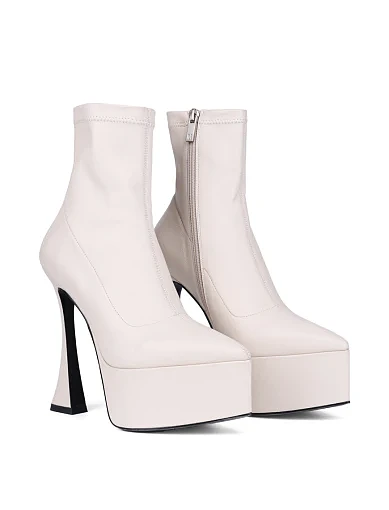 Жіночі черевики MIRATON шкіряні рисового кольору з підкладкою з натуральної шкіри (L2318T-1) - фото 2 - Miraton