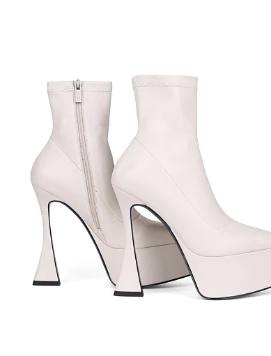 Жіночі черевики MIRATON шкіряні рисового кольору з підкладкою з натуральної шкіри (L2318T-1) - фото 3 - Miraton