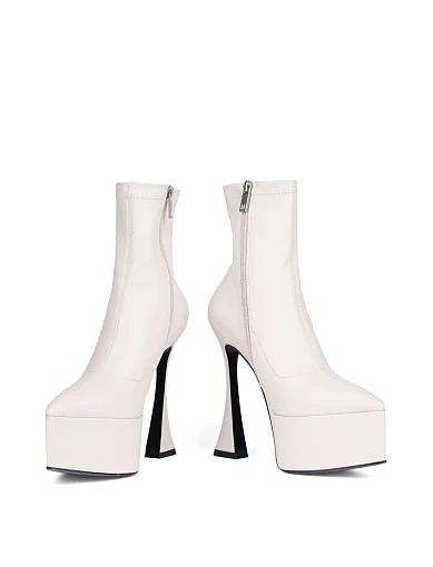 Жіночі черевики MIRATON шкіряні рисового кольору з підкладкою з натуральної шкіри (L2318T-1) - фото 4 - Miraton