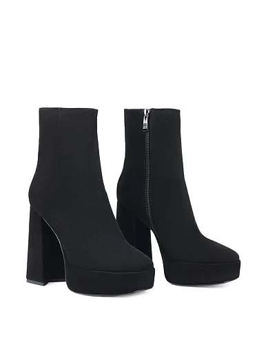 Жіночі черевики Attizzare велюрові чорні з підкладкою з байки (L2325-5) - фото 3 - Miraton