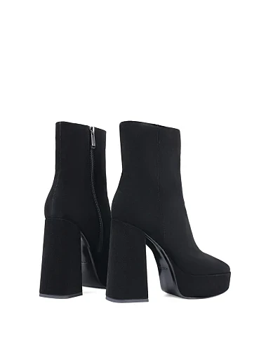 Жіночі черевики Attizzare велюрові чорні з підкладкою з байки (L2325-5) - фото 4 - Miraton