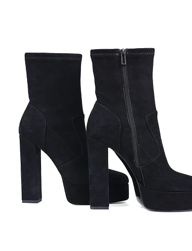 Жіночі черевики Attizzare велюрові чорні Attizzare (L2326-1) - фото 2 - Miraton