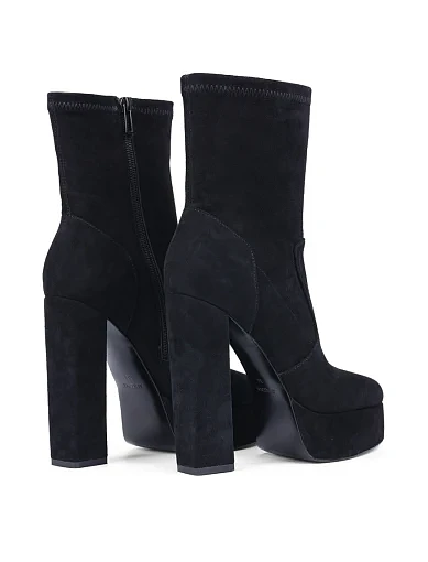 Жіночі черевики Attizzare велюрові чорні Attizzare (L2326-1) - фото 4 - Miraton