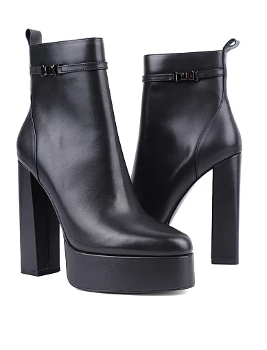 Жіночі черевики Attizzare шкіряні чорні з підкладкою з байки (L2326-2) - фото 2 - Miraton