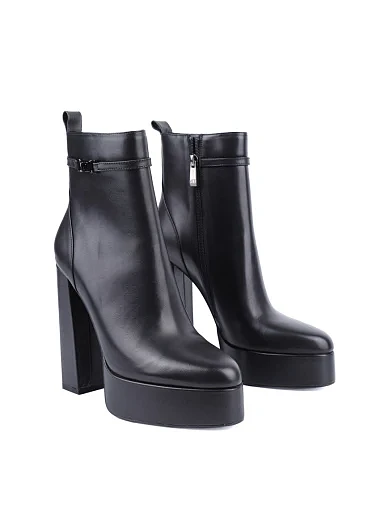 Жіночі черевики Attizzare шкіряні чорні з підкладкою з байки (L2326-2) - фото 3 - Miraton