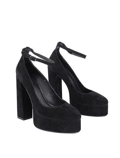 Жіночі туфлі MIRATON велюрові чорні (L2326A-1) - фото 3 - Miraton