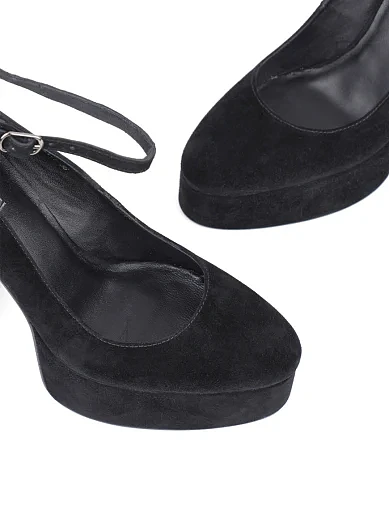 Жіночі туфлі MIRATON велюрові чорні (L2326A-1) - фото 5 - Miraton