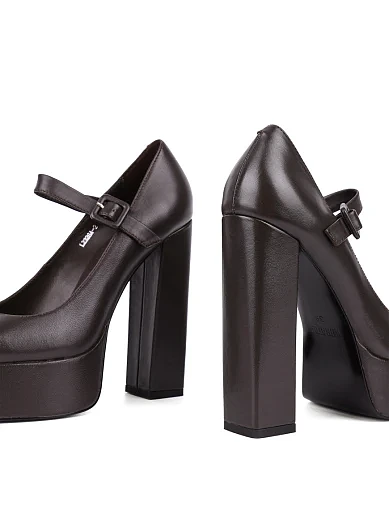 Жіночі туфлі MIRATON шкіряні коричневі (L2326A-2) - фото 4 - Miraton