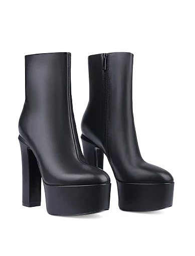 Жіночі черевики MIRATON шкіряні чорні з підкладкою з байки (L2328-2) - фото 3 - Miraton