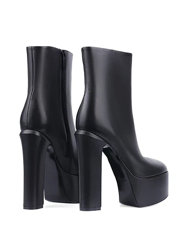 Жіночі черевики MIRATON шкіряні чорні з підкладкою з байки (L2328-2) - фото 4 - Miraton