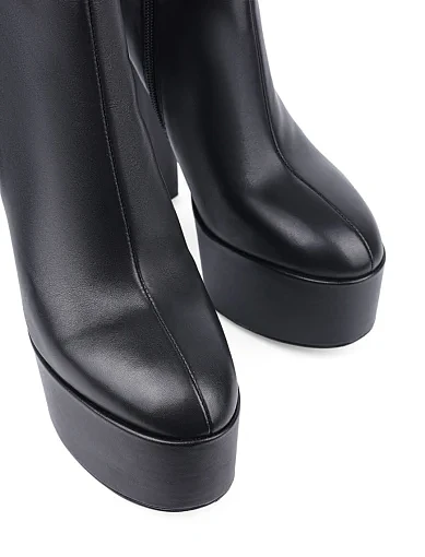 Жіночі черевики MIRATON шкіряні чорні з підкладкою з байки (L2328-2) - фото 5 - Miraton