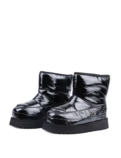 Жіночі черевики MIRATON шкіряні чорні з підкладкою з натурального хутра (X22471-01-5) - фото 3 - Miraton